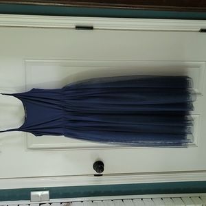 Pretty Blue Tulle Midi Dress